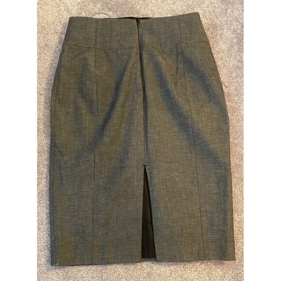 Express Grey Pencil Skirt Back Slit & Lined Size 6 - Picture 2 of 10